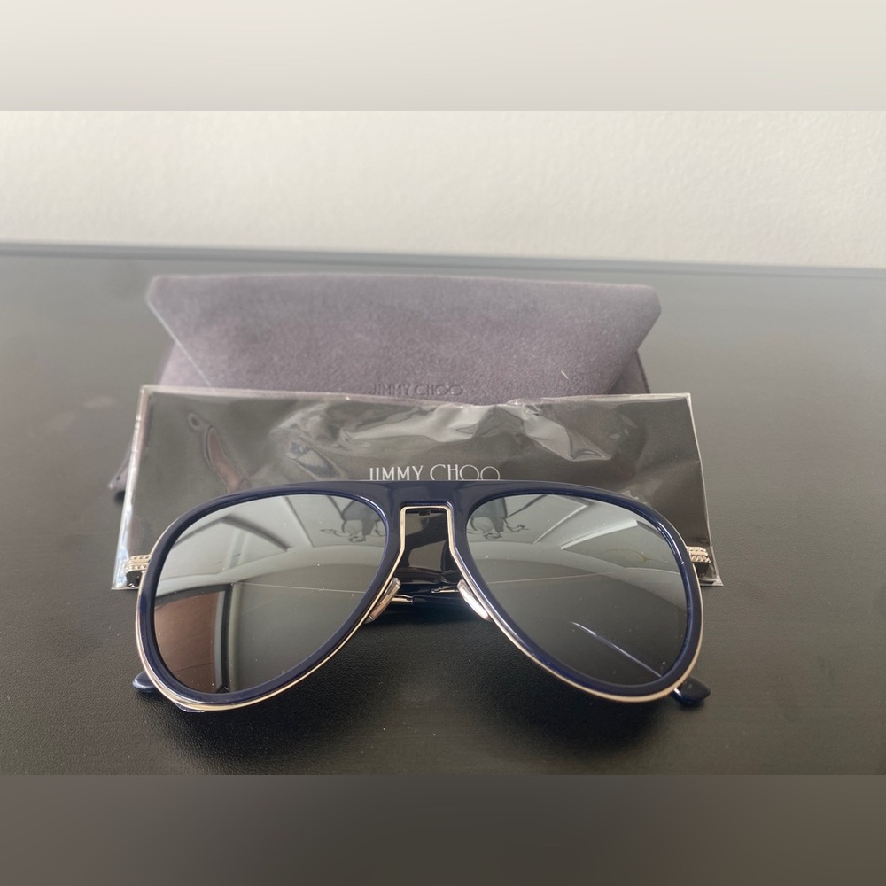 NEW/UNUSED JIMMY CHOO CARL PJP 96 BLUE SILVER MENS GLASSES